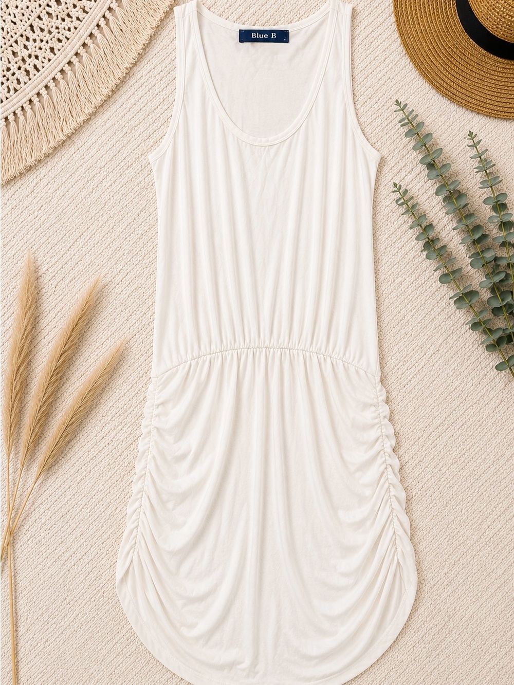 Blue B Women's Ruched Tank Mini Dress